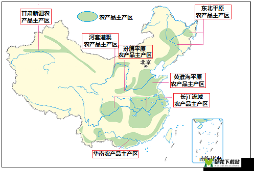 国精产品一二三产区：重要产业分布区